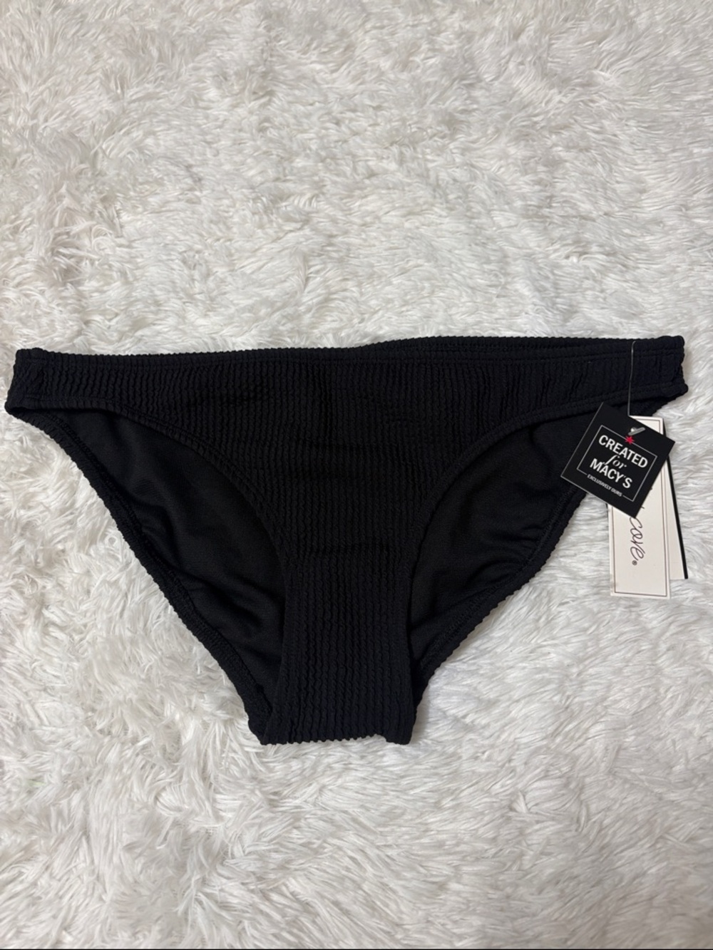 NWT Salt & Cove Black Textured Swim Bottoms Size L